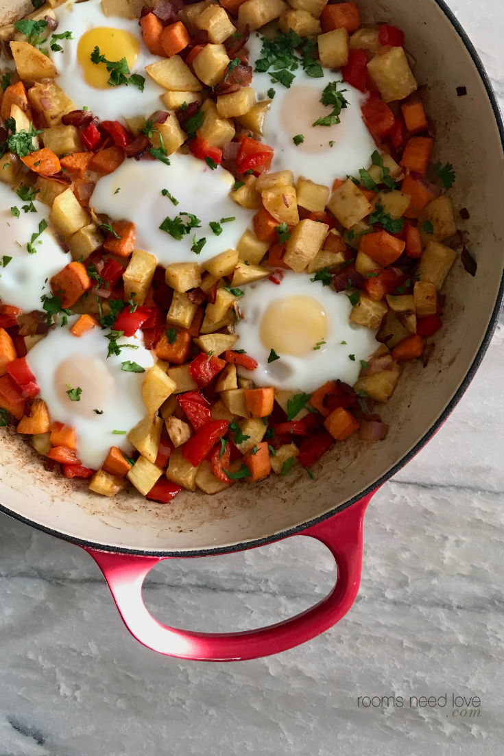 Smokey Sweet Potato Hash with Bacon - Rooms Need Love