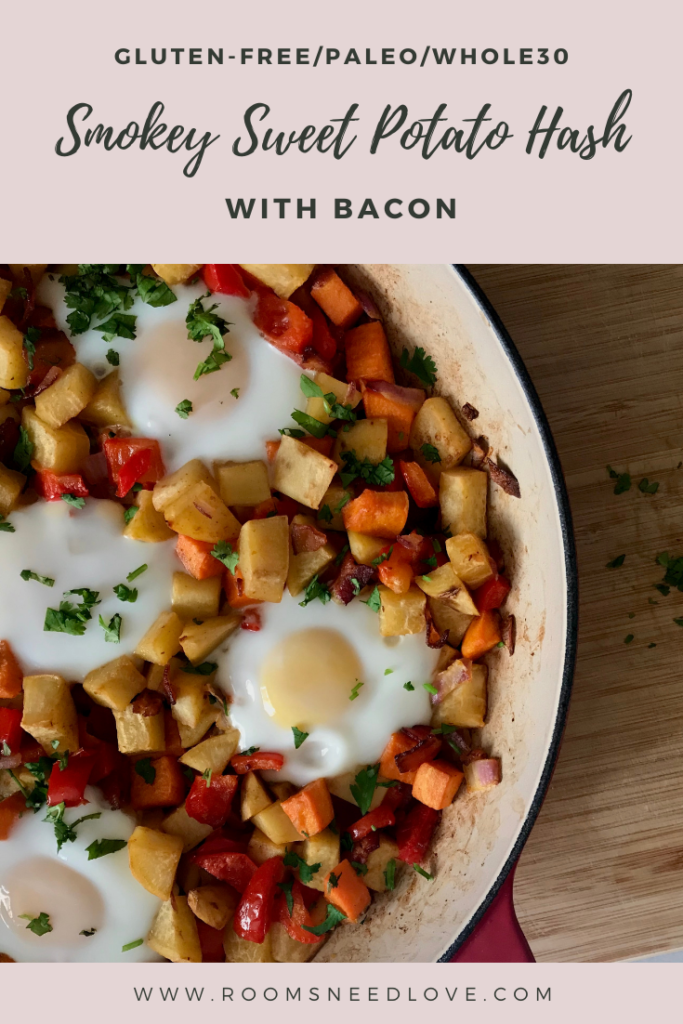 Smokey Sweet Potato Hash with Bacon - Rooms Need Love